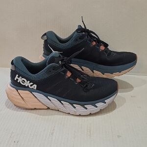 Hoka Gaviota 3 Women's Max Cushion Navy Blue and Peach Athletic Shoes Size 8